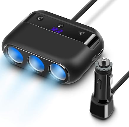 Cargador de Coche, Eletrand 120W 12V/24V DC 3 Enchufe Adaptador de Coche, Dual 2.4A USB & Type-C(USB Tipo C) para Xiaomi, Samsung Galaxy,Moto, Android, GPS, Dashcam Cargador de Coche, Eletrand 120W 12V/24V DC 3 Enchufe Adaptador de Coche, Dual 2.4A USB & Type-C(USB Tipo C) para Xiaomi, Samsung Galaxy,Moto, Android, GPS, Dashcam