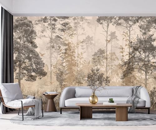 YQWDMX -Vintage Forest Natural Wall Bedroom Mural XT18 L 180" x 115" by YQWDMX - Image 2