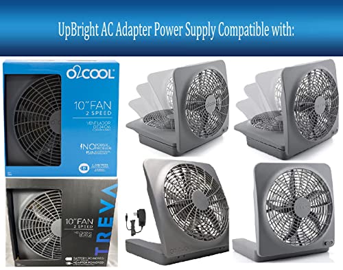 Upbright O2COOL O2 COOL FD10101 FD10101A POWER 9V Ac/Dc Adapter Compatible With O2Cool O2 Cool Fd10101 Fd10101A Fd10002A Fd10002 A Treva 10 Inch Portable Air Circulation Fan Folding Tilt Sun-0900070 Sun0900070 Soy 0.7A Power Supply Charger thumb #1