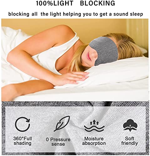 Máscara para dormir para homens e mulheres, máscara para dormir com contorno 3D; Cobertura de sombra