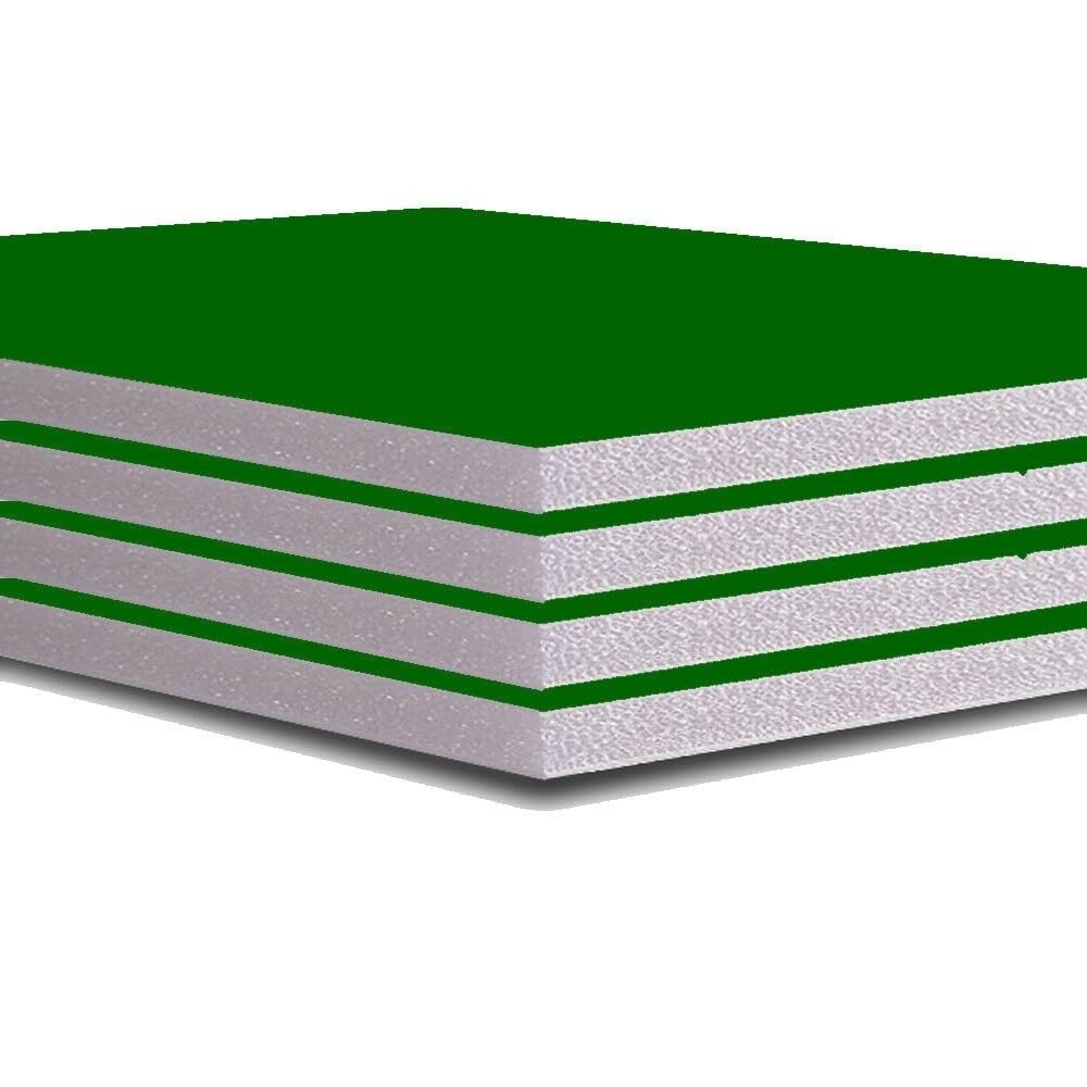 A1,A2,A3,A4,A5 Foam Board - Black (Pack of 10) - Black -Foam Core Polystyrene - Photo Foam Board - for Presentation, Mounting, Arts & Crafts (Green, A4)