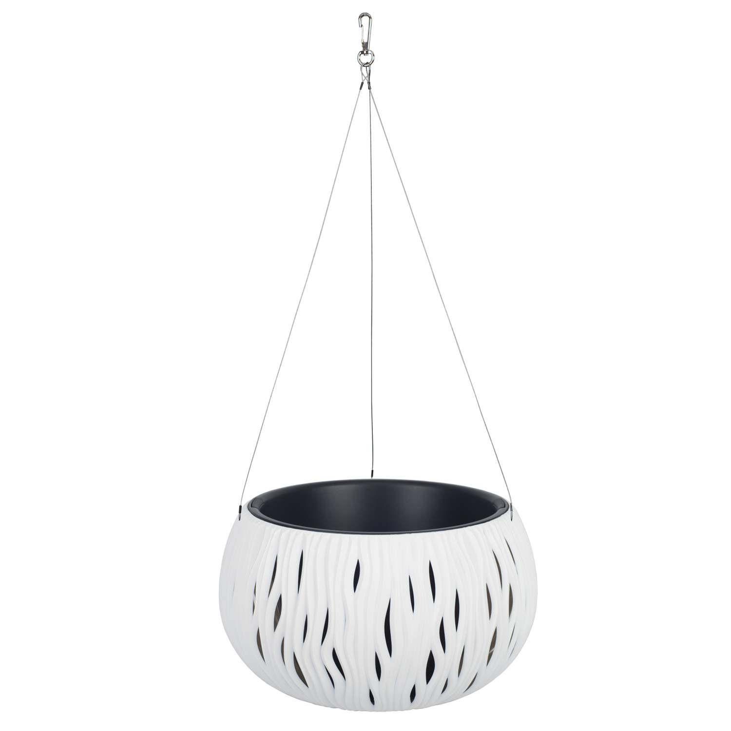 Blumentopf Sandy Bowl WS 370 Weiss Kunststoff Blumenkübel hänger