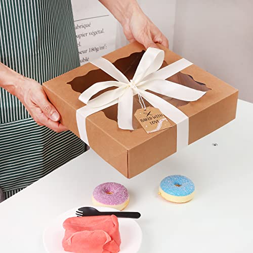 image for BOXRICO Premium Bakery Boxes with Window- Good for Treat Boxes, Cookie