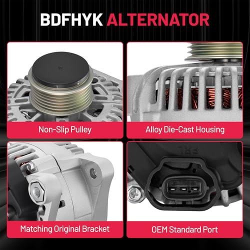 Image of BDFHYK Alternator Compatible with Hyundai Sonata 2010-2013 2.4L l4, Compatible with Kia Optima 2011-2013 2.4L l4 Replace 11491 37300-2G150