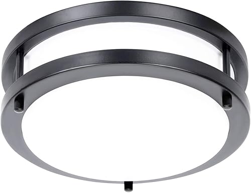 Drosbey - Lámpara de techo LED de 24W, lámpara de techo de montaje empotrado, lámparas de techo de 10 pulgadas para dormitorio, cocina, baño,