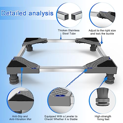 Waschmaschinen Sockel Verstellbar - Edelstahl Gestell Bis 600kg Traglast