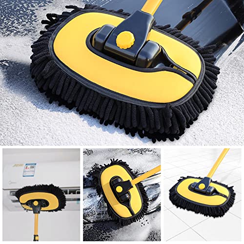 Escova de limpeza de carro | Mop Microfibra Retrátil - Escova de lavagem de carro com longo, espanad