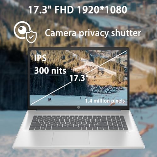 Image of HP 2025 Essential Laptop, 17.3 inch FHD, Intel Core 7 150U (Beats I7 1335U), 128GB RAM, 93TB SSD, Fingerprint Reader, Backlit Keyboard, Wi-Fi 6, Win 11 Home, Blue, Bundle with ADATA 512 External SSD