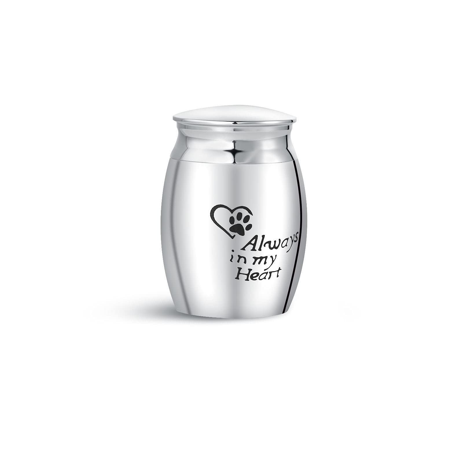Paw Print Mini Cremation Urns for Ashes Always in My Heart Dog Cat Pets Puppy Family Funeral Sepulchral Cinerary Memorial Keepsake Jar