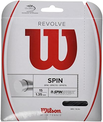 Wilson Sporting Goods Revolve Tennis String, Black, 16-Gauge (WRZ946800)