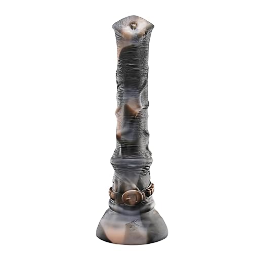 15.3" Super Huge Thick Nothosaur Hunter Jack Realistic Horse Dildos with Suction Cup, Platinum Silicone Big Dildo Realistic Giant Dildos for Anal Prostate Massage, Anal Sex Toys, XL - XL - Bounty Noir