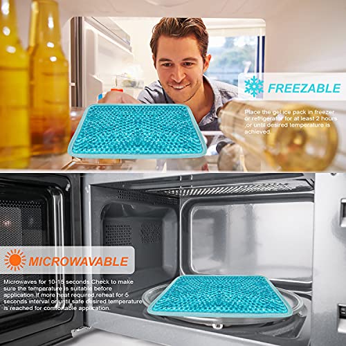 Image of Gel Ice Pack for Injuries Ice Bag with Strap-2 Pack Reusable Hot Cold Pack