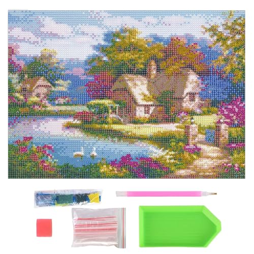5D Diamond Painting Kit Full Drill Diamonds Art Kits with New Upgrade Tool DIY Diamond Art Kits for Adults
