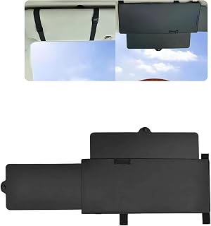 Downhill 1 PC Car Sun Visor Extender, Adjustable Anti-Glare Sun Visor Accessory, Portable Telescopic Eye Protection Panel Extender, Universal Visor Accessories, for Car SUV (Black)