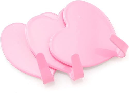Miniatura 6 de 5 ganchos de acero inoxidable en forma de corazón, ganchos para colgar en la pared, perchero para armario, ganchos en forma de corazón, gancho de