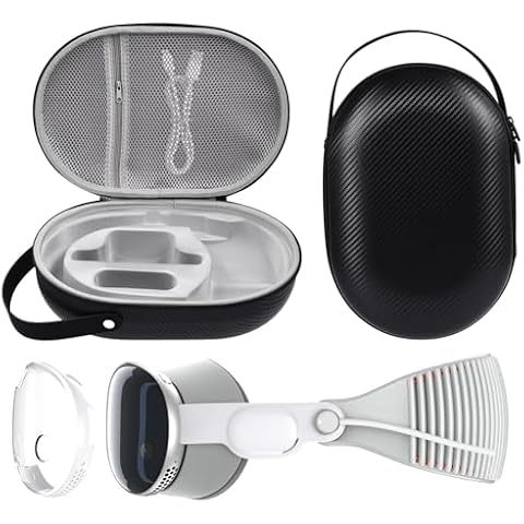 Compatible with Apple Vision Pro Carrying Case, Hard Carrying Travel Case for Apple Vision Pro Vr Headset and Accessories, Shockproof Waterproof Protective Cover Portable Storage Bag for Vision Pro Cover