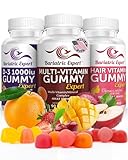 Bariatric Multivitamin 3 Pack, Multivitamin Gummy 90 Chews. - D3 Gummy 90 Chews.- Hair Vitamin Gummy 60 Chews.