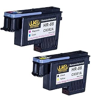 Lucky Bridge HP88 Printhead 2PK C9381A C9382A Remanufactured Compatible for HP Officejet with HP Office jet K5400 L7550 L7580 L7590 L7650 L7680 L7750 L7780 L7790 Printer