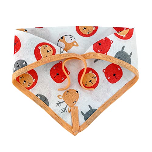 Image of Sweethearts Washable Reusable Printed Triangle Cotton Muslin Nappy,Langot For New Born Baby