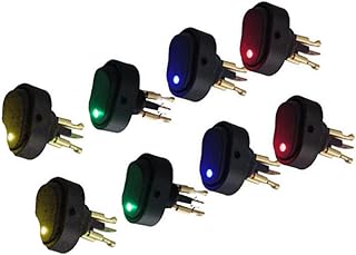 Wakauto Acessórios Para Automóveis 8 Peças Interruptor De Botão Interruptor Rocker Interruptor De Interruptor De Alternância 30A Reequipamento Carro Acessórios Automotivos