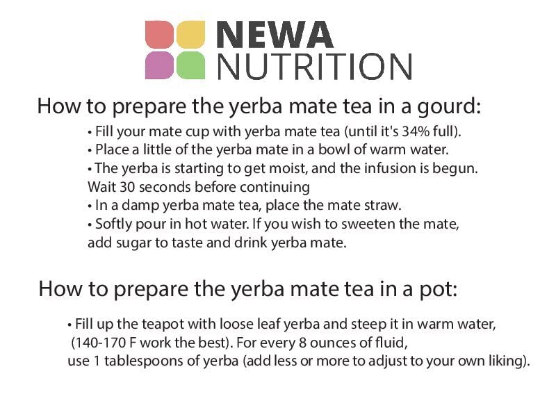 Miniatura 5 de Té Yerba Mate de Newa Nutrition 2 LB Producto orgánico certificado de Paraguay (sin sabor, 1 paquete)