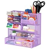 [Multifonction]: Cet organiseur de bureau est non seulement parfait pour organiser vos documents, mais aussi votre accessoire de vie élégant : il permet de ranger soigneusement rouges à lèvres, coupe-ongles et autres produits de beauté. Il permet également d'organiser facilement toutes sortes de petits objets, gardant vos essentiels du quotidien toujours à portée de main.