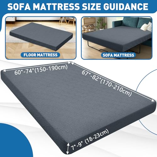 Funda elástica para sofá cama matrimonial de fácil colocación 8
