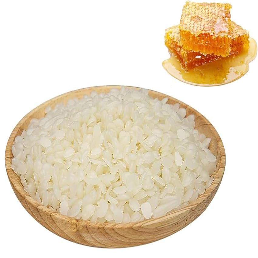 Beeswax Pellets, 100% Organic Beewax for Candles Making, Natural Premium Cosmetic Pure Grade Beewax for Skin, Body, Hair Care, Lotions, DIY Creams, Lip Balm and Soap Making (White-2300g)