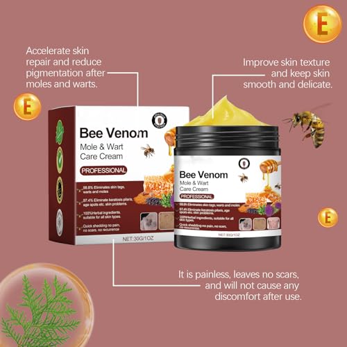 Generic Wart Removal Cream, Tag Recede Bee Venom,Bee Venom Mole And Wart Treatment Cream,Wart Removal Gel, Moisturizer,Bee Venom Cream,Common Wart, Warts, Plantar Wart Remover For Feet thumb #1