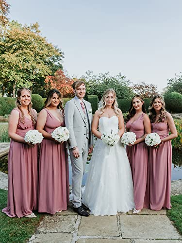 Image of Ever-Pretty Womens Bridesmaid Dress V-Neck Sleeveless A Line Chiffon Floor Length Formal Dress 09016