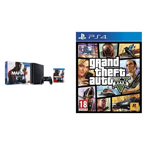 PlayStation 4 Konsole (1TB, schwarz,slim) inkl. Mafia 3 & Grand Theft