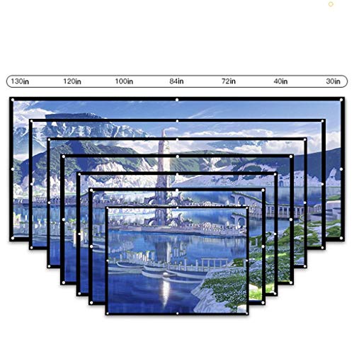 Pantalla plegable para proyector de poliéster, suave, simple, para cine en casa y exterior, anti-luz miniatura 5