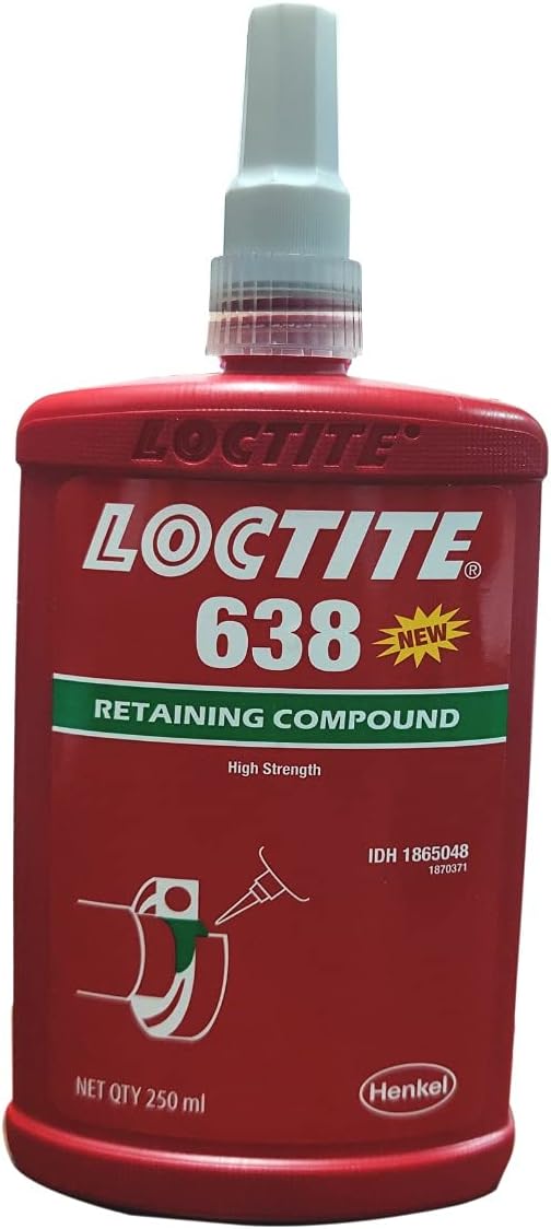 638 Green High Strength Retaining Compound, 250 mL Bottle