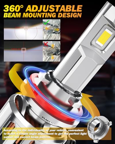 Ampoule H11 Led 200W kit de conversion phare voiture 12V puissant blanc super bright