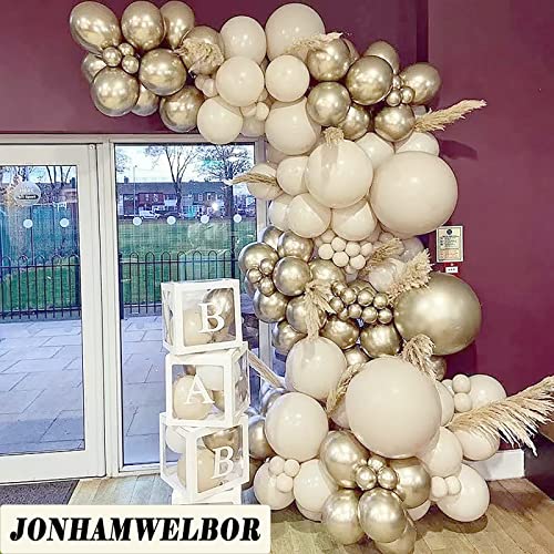 Image of Jonhamwelbor Sand White Balloons 12 inch 100 Pack