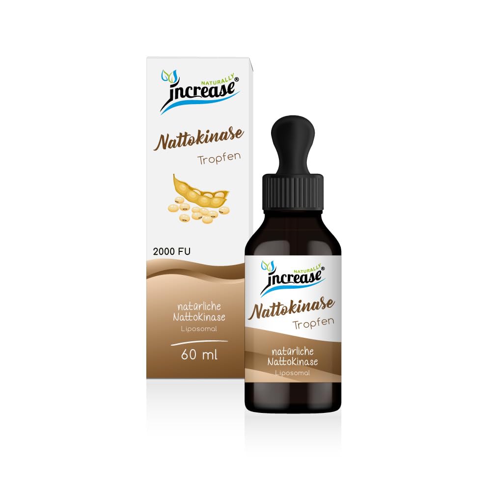 Nimm 3, zahl 2 Aktion Liposomale Nattokinase Tropfen hochdosiert - 2000FU Nattokinase pro Tag (180.000FU in 3 Flaschen) - MCT Öl C8 & C10 - Hohe Bioverfügbarkeit - vegan