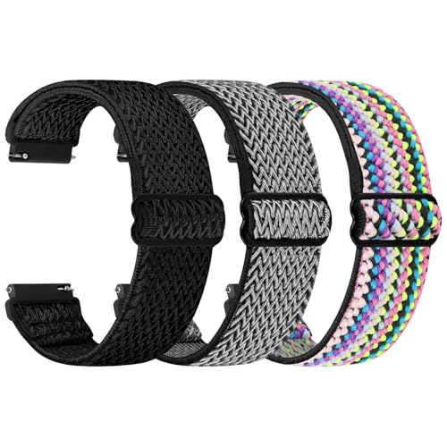 TumpCez Quick Release Watch Band - Choice of Width -18mm 19mm 20mm 22mm 24mm Watch Bands, Solo Loop Adjustable Elastic Nylon Watch Straps Replacement Wristband for Men Women