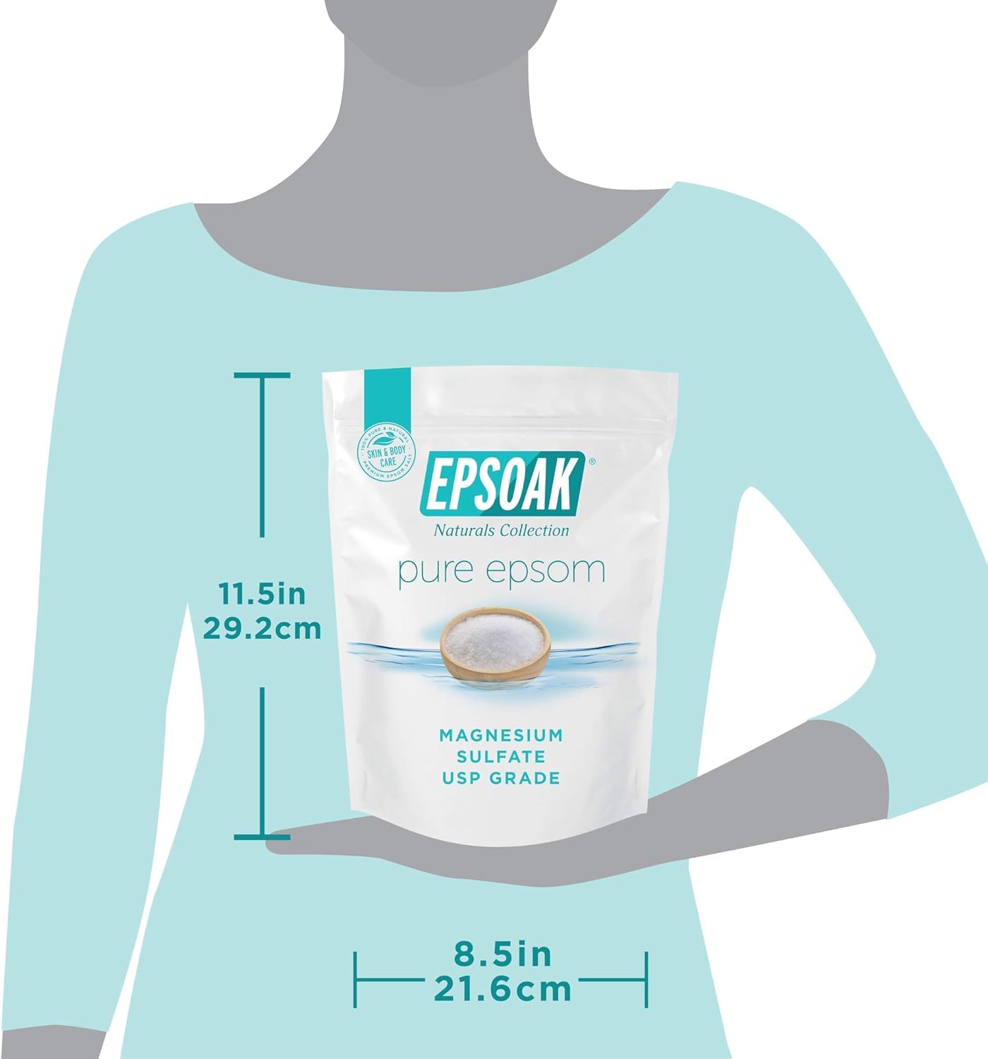 Epsoak Epsom Salt 5 lbs. Magnesium Sulfate USP