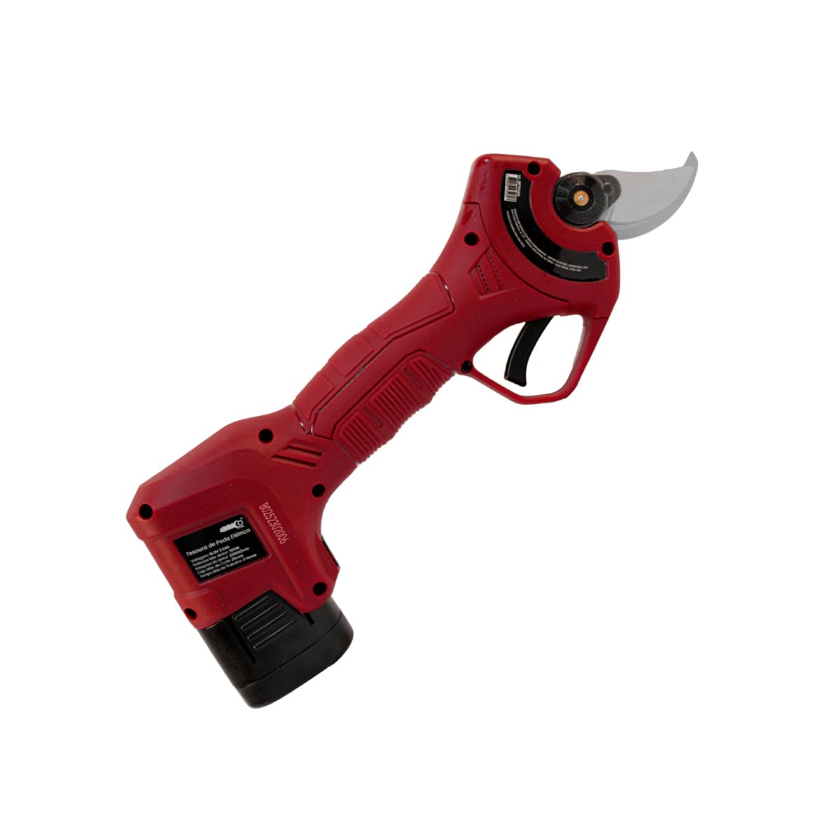 Bricoferr Tijera de Podar Eléctrica 350W con Batería 16.8V y Corte 25mm