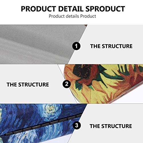 DOITOOL 2Pcs Óculos Caso Portátil Pintura A Óleo de Girassol Céu Estrelado Casca Dura Casos Óculos p