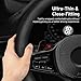 SZYUCHEN Steering Wheel Cover for Jeep Wrangler JL JK Grand Cherokee Gladiator Cherokee Renegade Patriot Compass Sport Commander Liberty JKU 4XE S TJ XJ Car Accessories, 2026 Leather Black