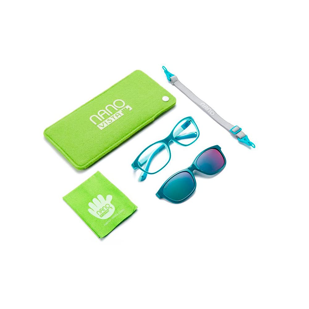 GAFAS NANO SOLAR CLIP CAMPER SC 3.0 BICOLOR TURQUESA/MENTA, PARA 4-6 AÑOS, TALLA 44