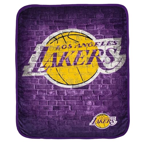 NBA Los Angeles Lakers 60x80 Raschel Street DesignBlanket, Team Colors, One Size
