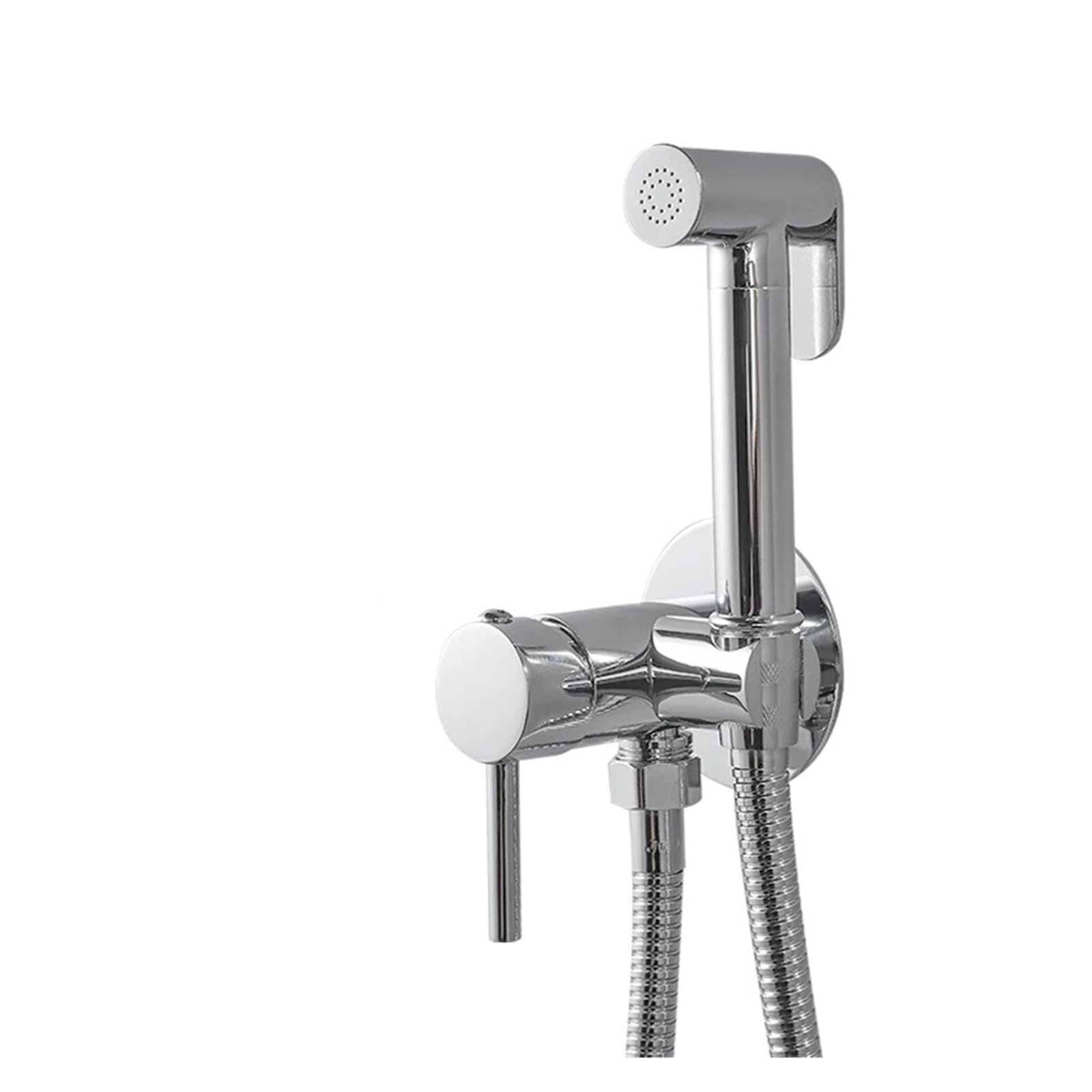 KHPGQIAS Handheld Brass Toilet Bidet Sprayer with Hot Cold Water Mixer Hygienic Shower Bidet Faucet for Bathroom Vanity