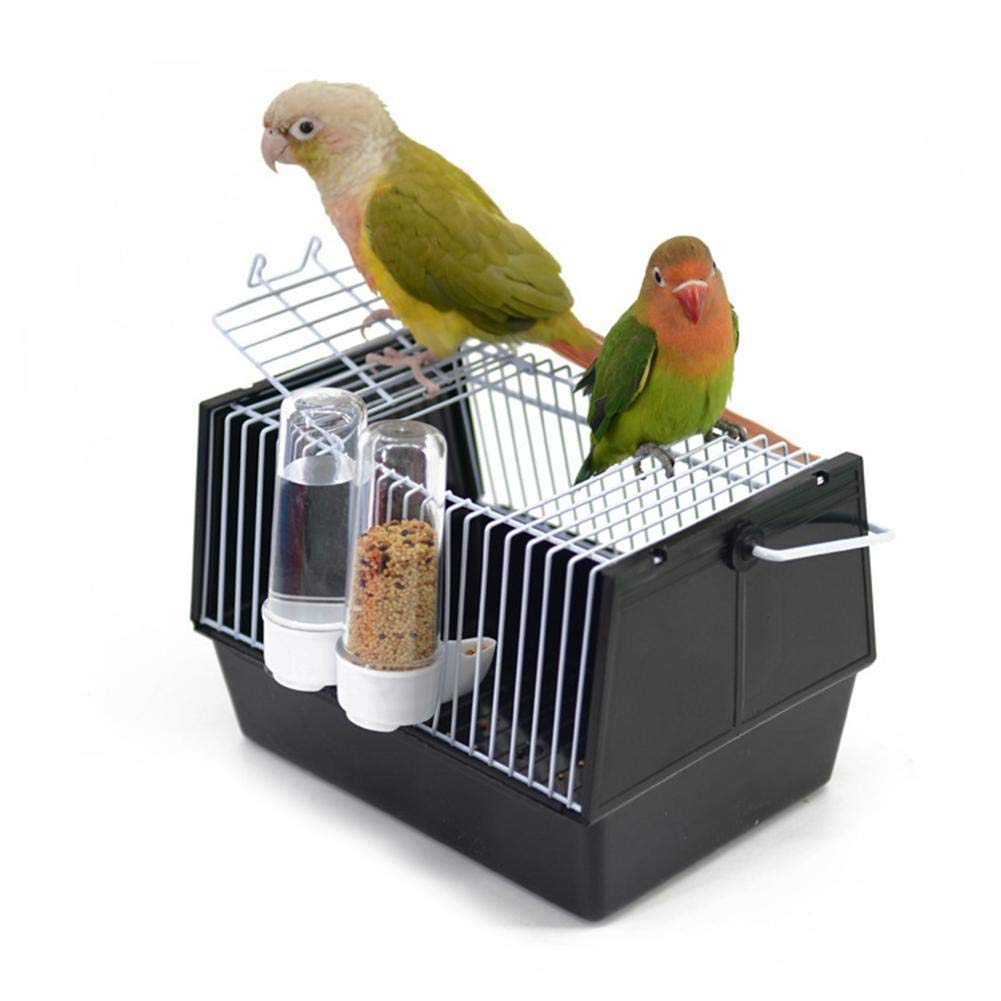 Small Bird Travel Cage, Portable Bird Out Cage Small Animal Carrier, With 2 Feeders, for Finch Canary Budgie And Other Similar Sized Birds