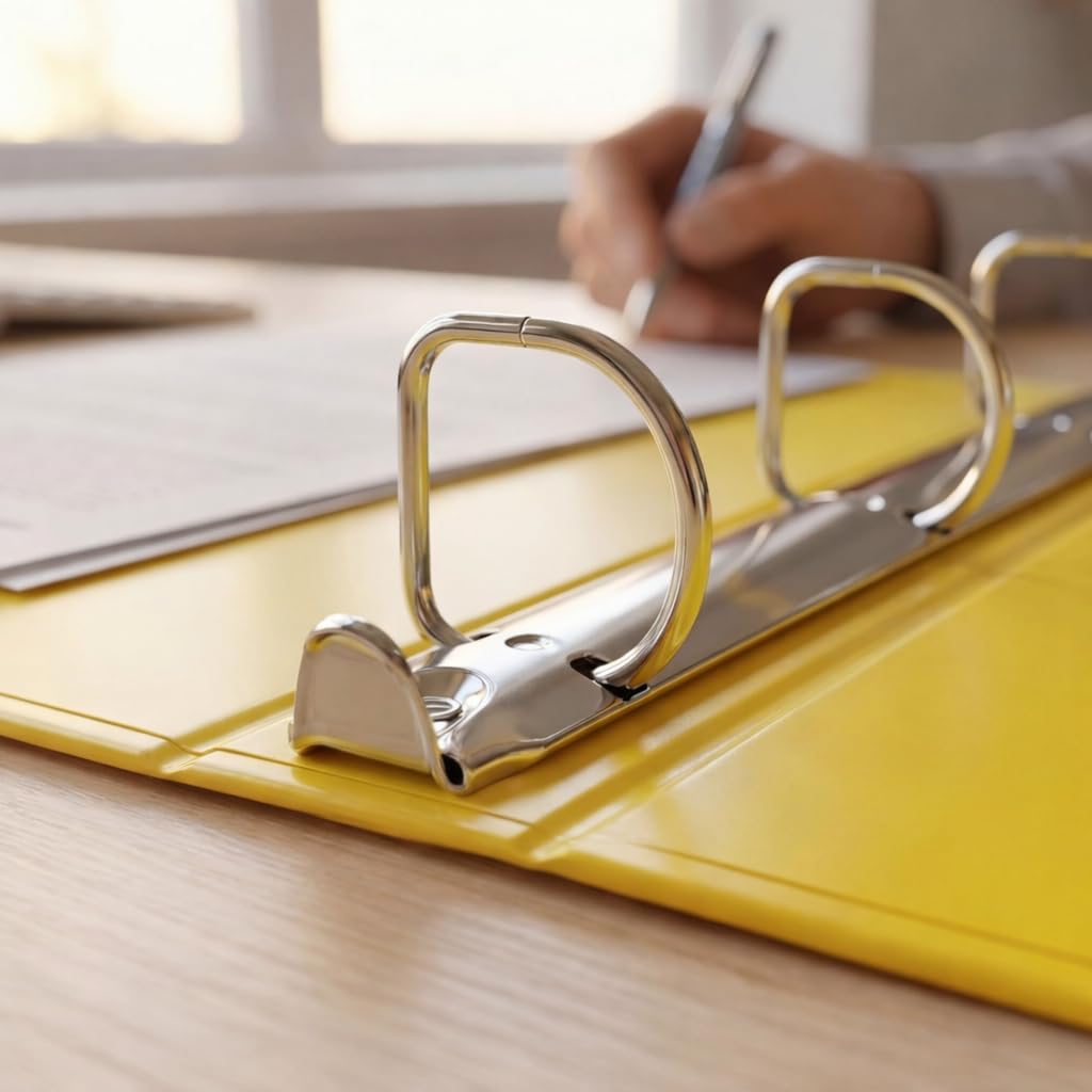 Lot de 6 classeurs à 3 anneaux de 2,5 cm, sans PVC, anneaux ronds durables, pochettes transparentes, peut contenir 220 feuilles, pour l'école, le bureau, la maison