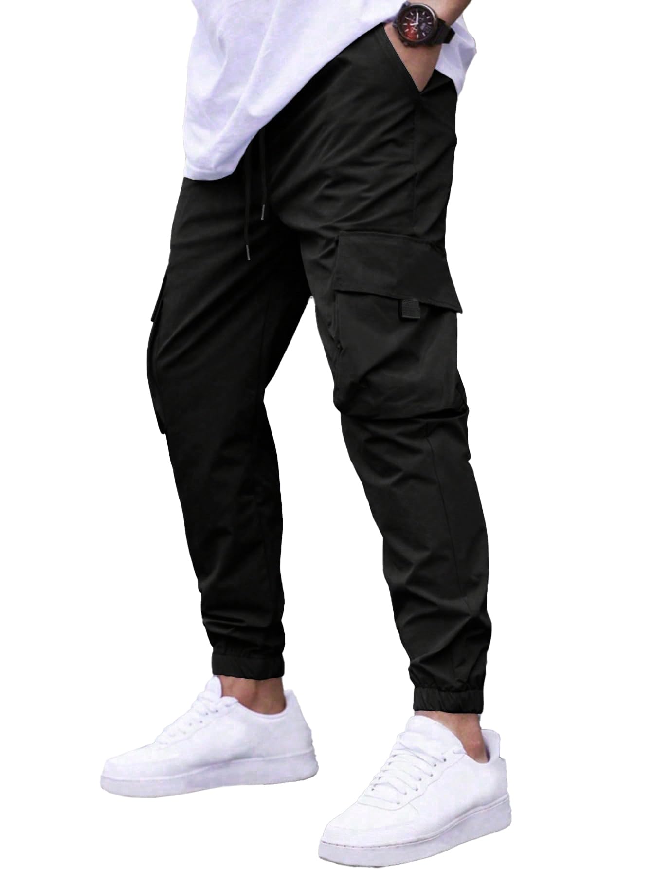 Solid Cargo Pant for Men||Joggers Pant||Regular Pant||Gym Pant (5157)-image-4