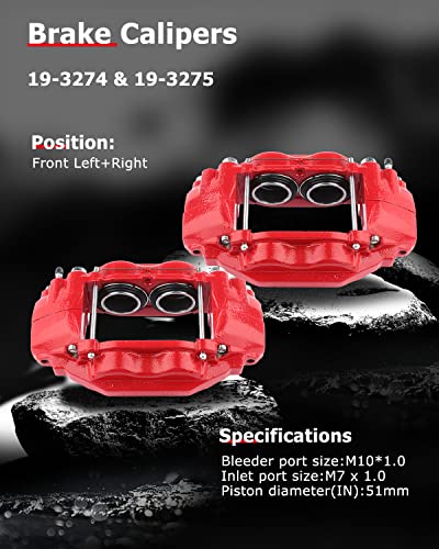 Image of cciyu 19-3274 19-3275 Front Left & Right Disc Brake Calipers Assembly For Toyota For Sequoia 2008-2015,For Toyota For Tundra 2007-2015