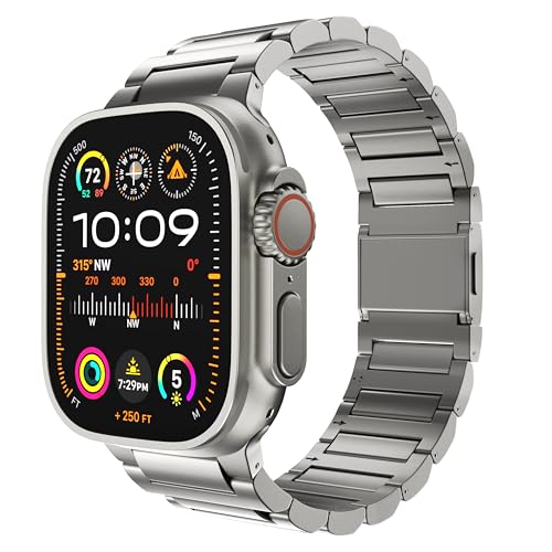 Bracelet Titane Apple Watch Ultra Léger 64g Confort Absolu