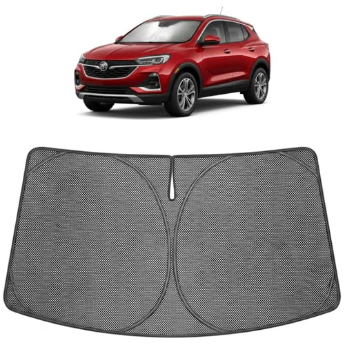 Image of Proadsy Windshield Sun Shade Custom Fit Buick Encore GX 2020-2026 Ice Crystal Black Front Window Sunshade UV and Heat Blocker Foldable Visor Keeps Car Cooler for Summer Parking and Daily Use